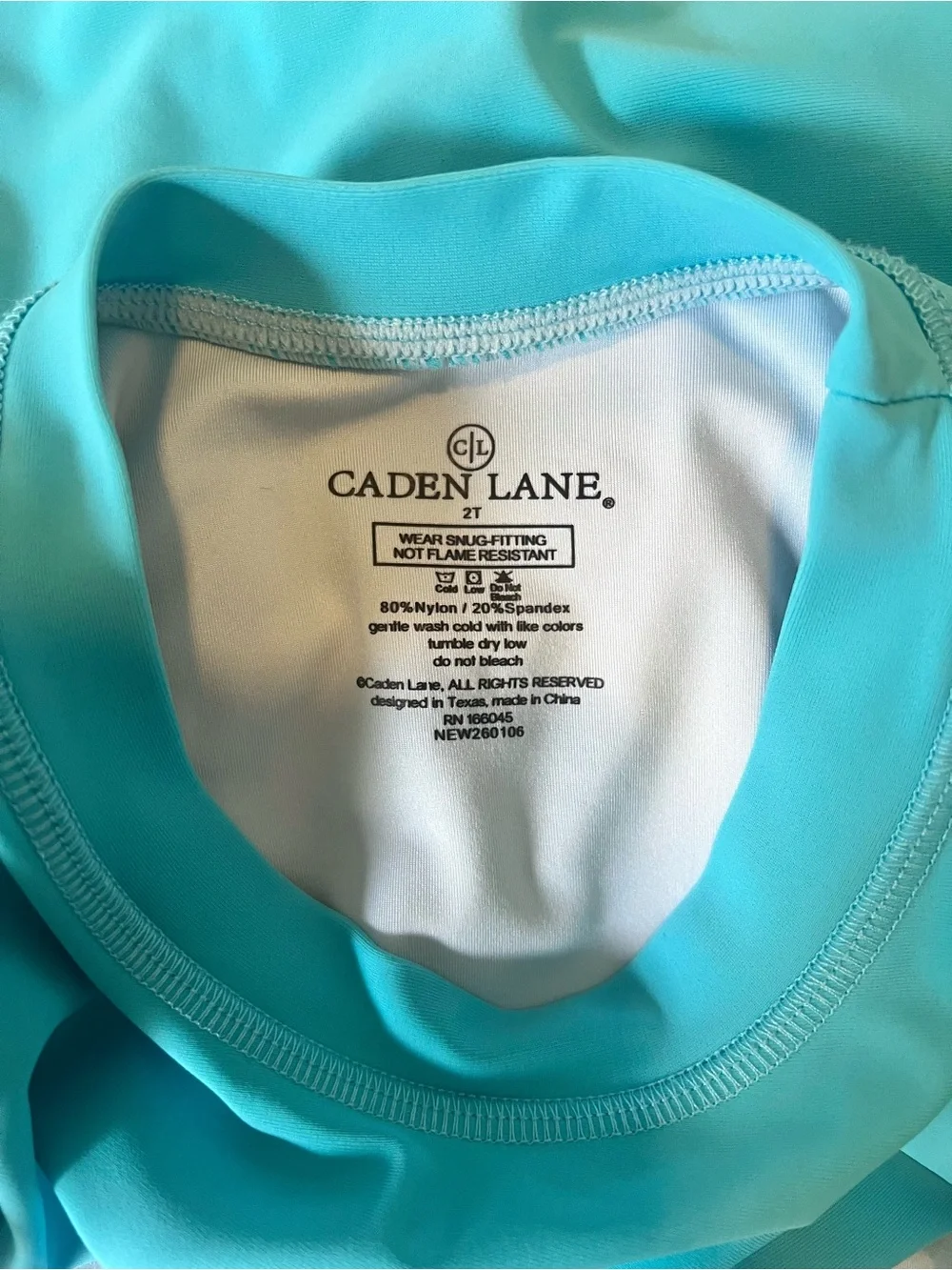 Caden Lane Turquoise Long-Sleeve Rash Guard with Shark Print Shorts